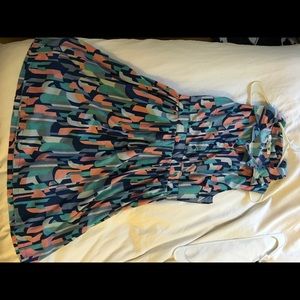 Mod Geo Fit and Flare Dress Sz S
